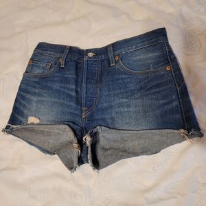 Levi's Mini High Waist Jean Shorts